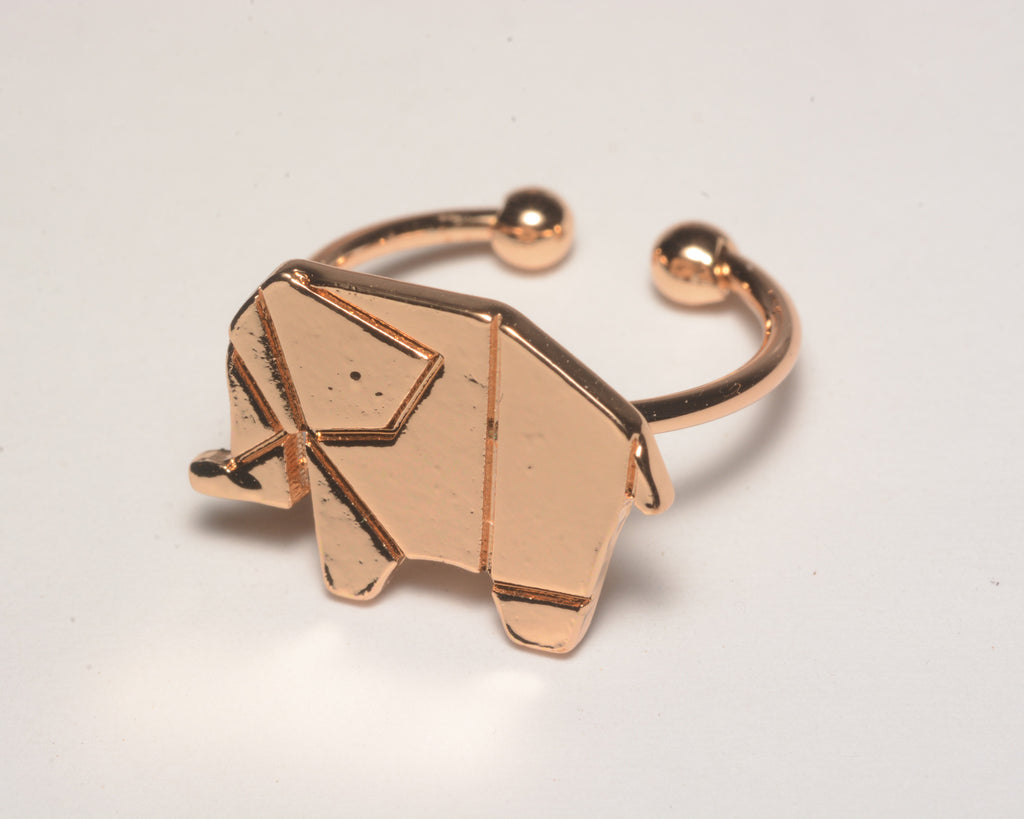 Anillo elefante origami