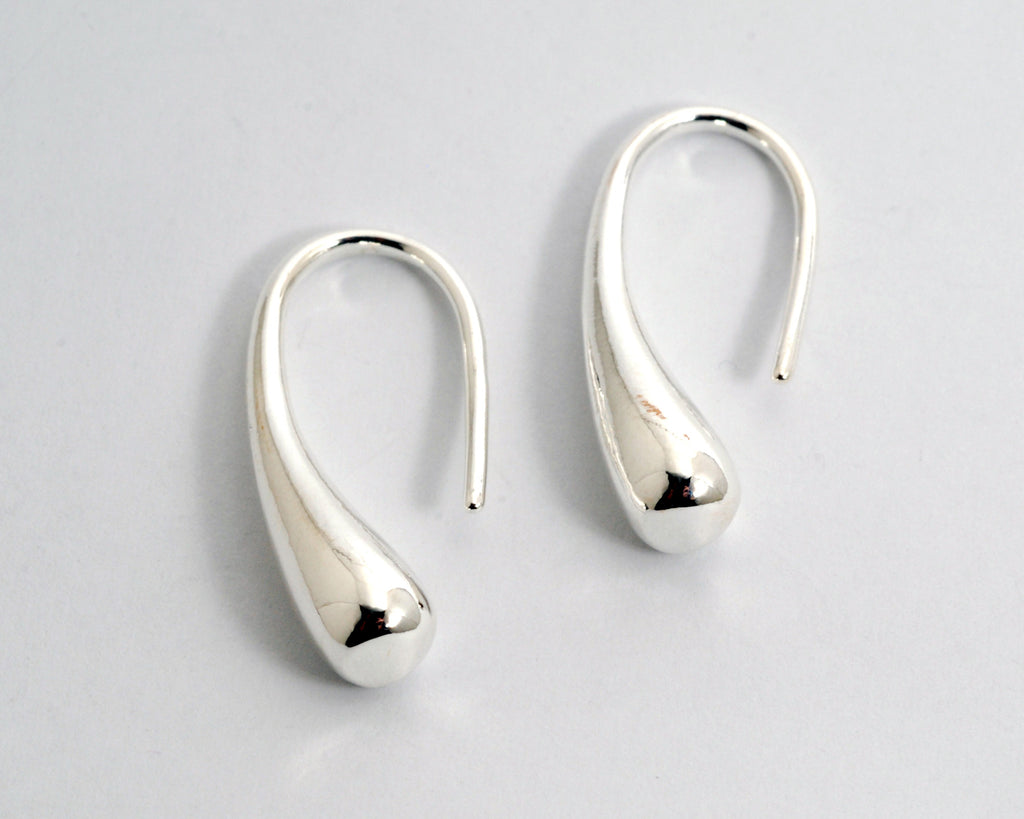 Pendientes lagrima plata